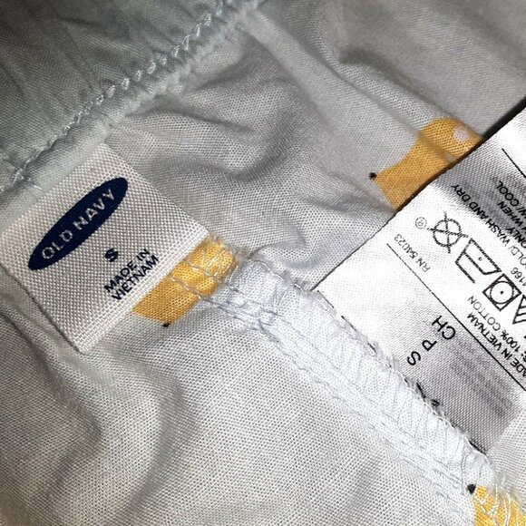 Old Navy Light Blue and Yellow Lemons Pajama Sleep Pants Size Small Citrus Fruit - Picture 5 of 5